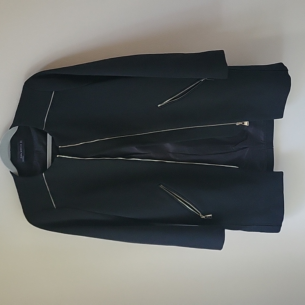 Zara Black Dress Coat Classic‎ Womens Size Small